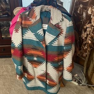 Yellowstone L&B Brans New wool Aztec coat M